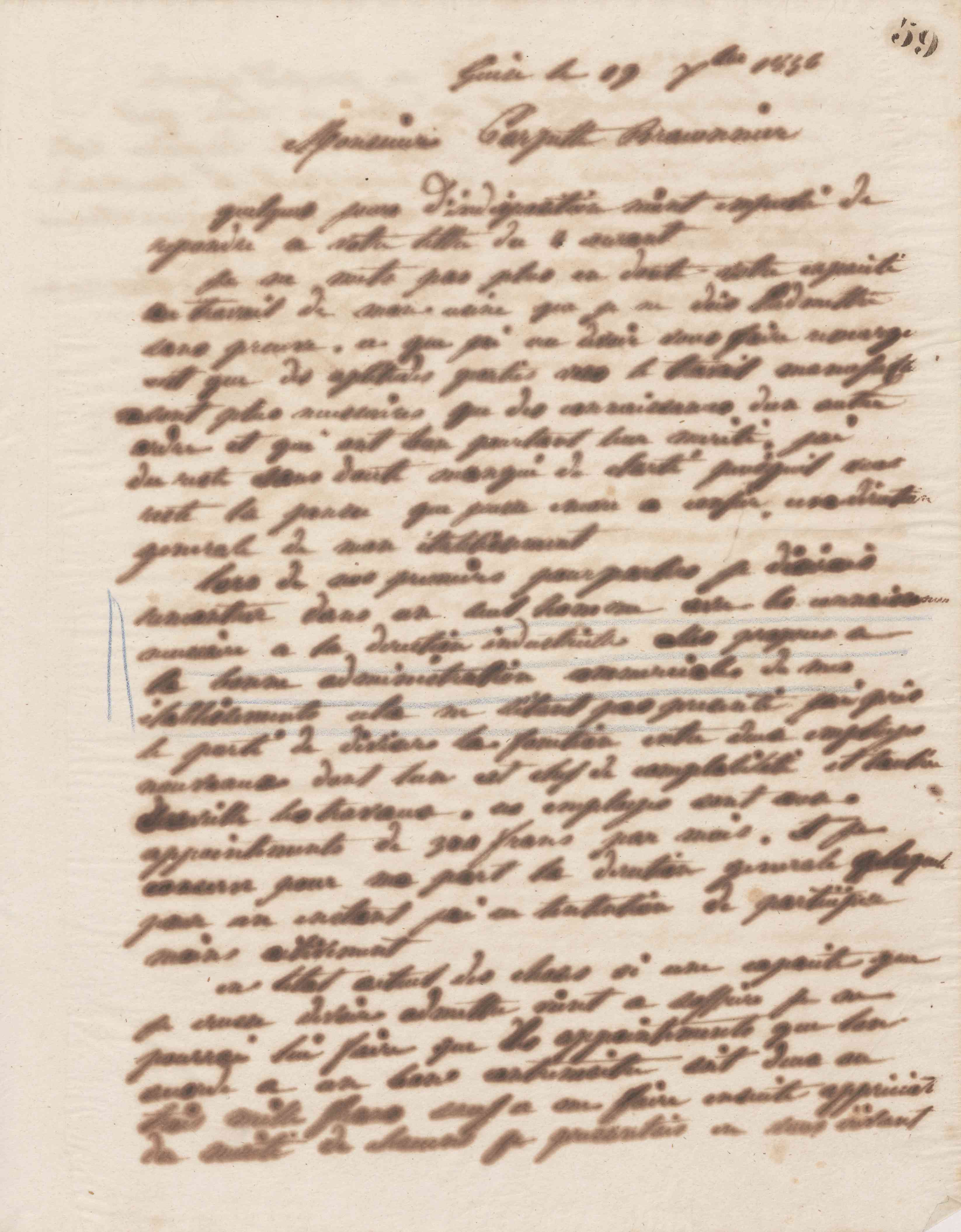 Jean-Baptiste André Godin à monsieur Parpette-Braconnier, 19 décembre 1856