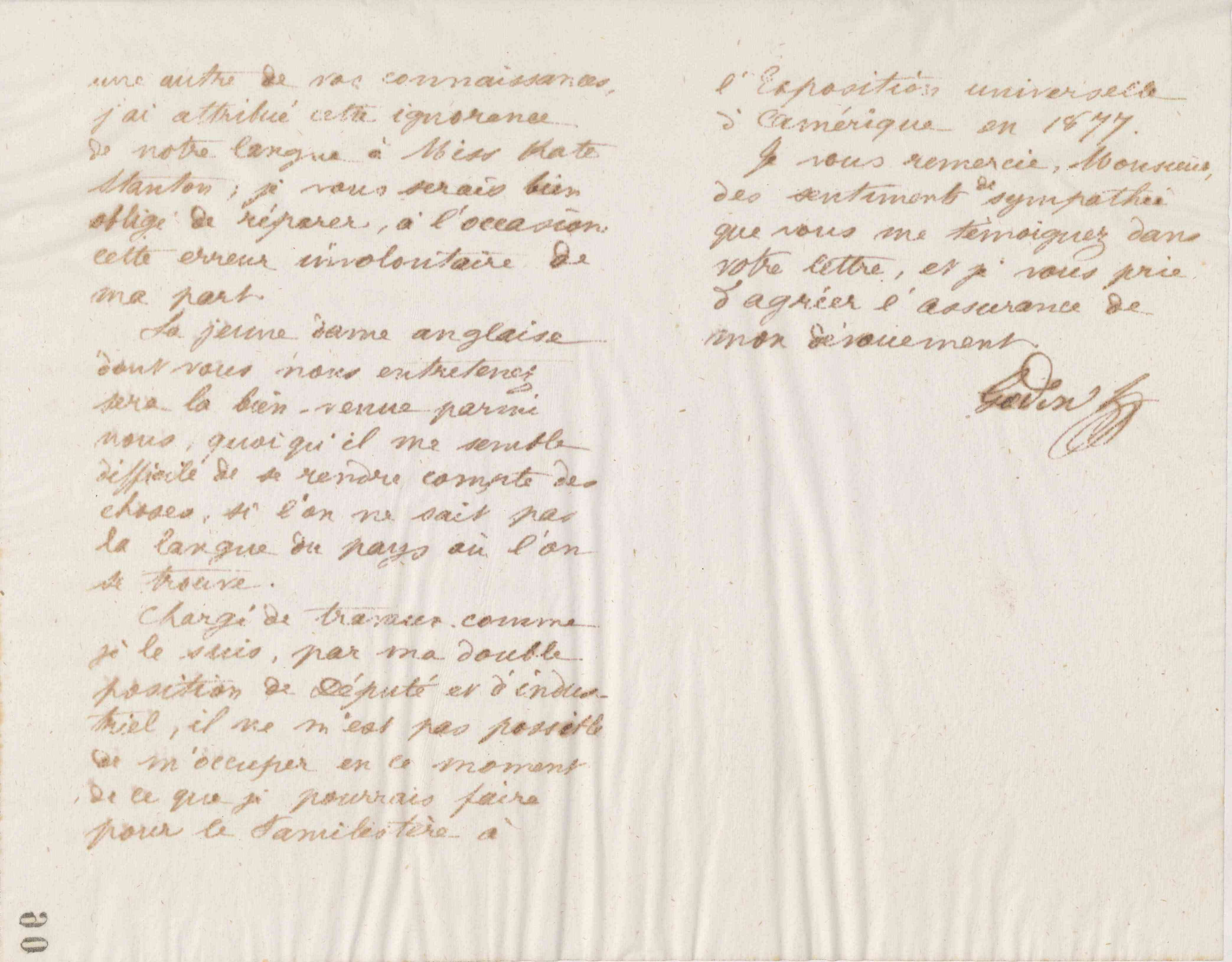 Jean-Baptiste André Godin à George B. Drury, 22 avril 1874 Jean-Baptiste André Godin à George B. Drury, 22 avril 1874