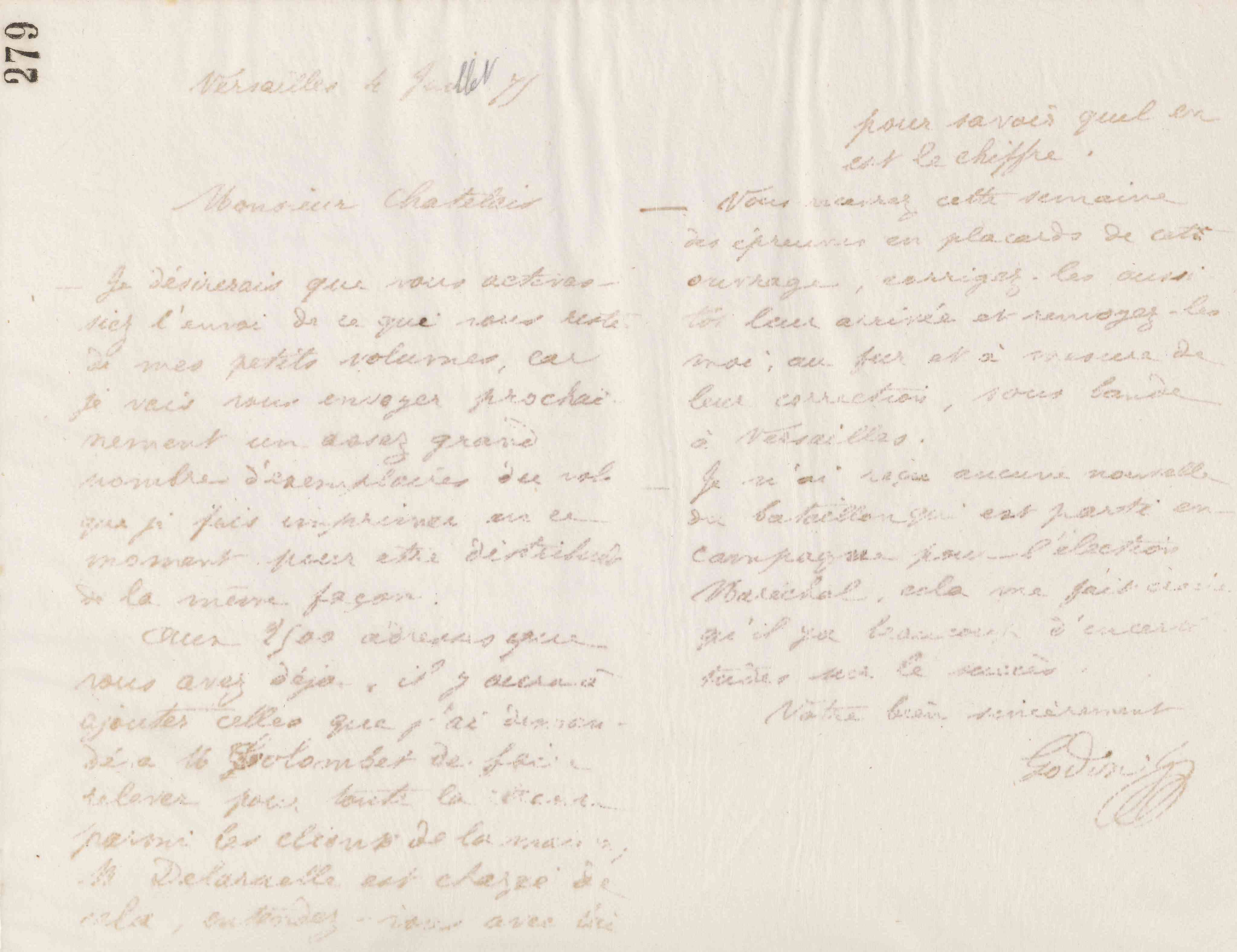 Jean-Baptiste André Godin à monsieur Chatelais, 4 juillet 1875 Jean-Baptiste André Godin à monsieur Chatelais, 4 juillet 1875