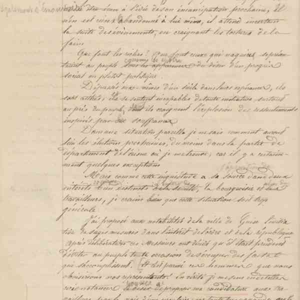 Jean-Baptiste André Godin aux gérants de La Démocratie pacifique et à l'École sociétaire, 9 mars 1848