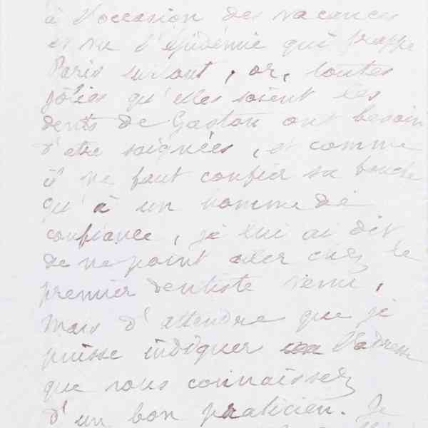 Marie Moret à Amédée et Flore Moret, 9 janvier 1890