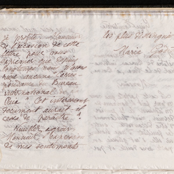 Marie Moret à Élie Ducommun, 20 mai 1896