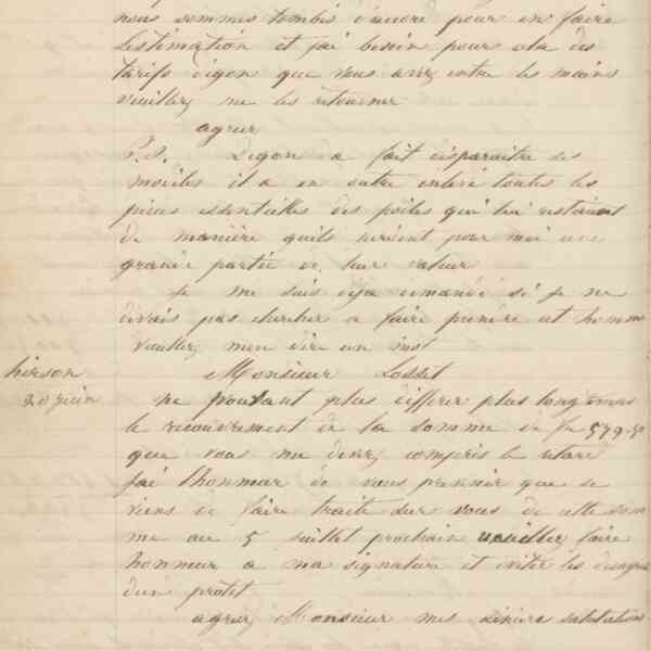 Jean-Baptiste André Godin à Louis Oudin-Leclère, 18 juin 1849
