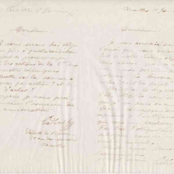 Jean-Baptiste André Godin à monsieur Étourneau, 19 janvier 1875