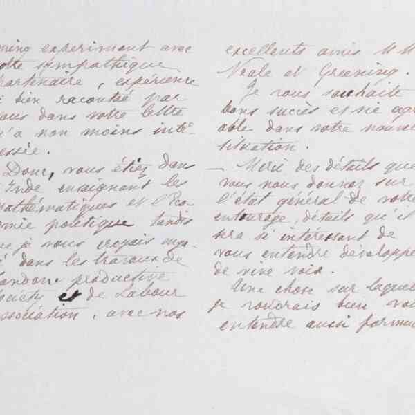 Marie Moret à Harold Cox, 17 avril 1886