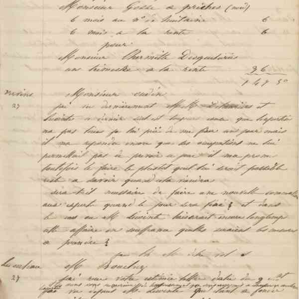 Jean-Baptiste André Godin aux gérants de La Démocratie pacifique, 24 juillet 1847