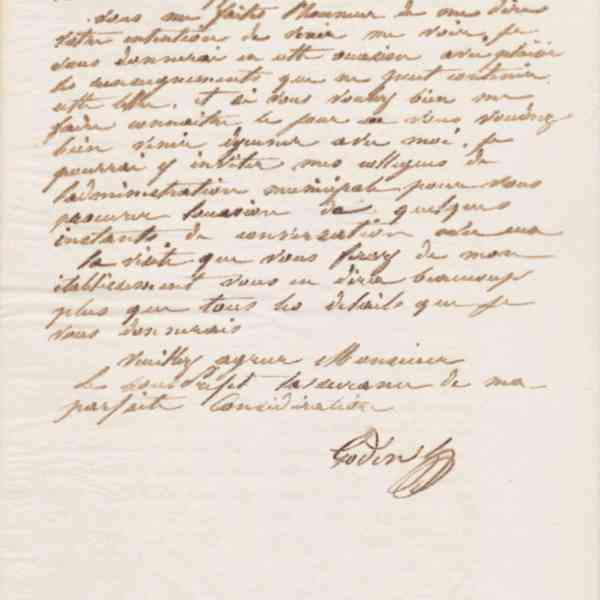 Jean-Baptiste André Godin à Étienne Pichon, sous-préfet de Vervins, 19 septembre 1871