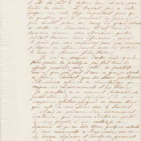 Jean-Baptiste André Godin à Jules Favre, 6 janvier 1864