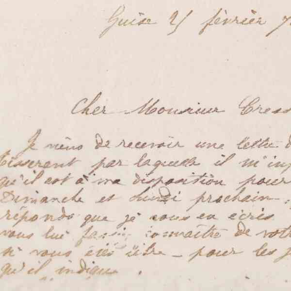 Jean-Baptiste André Godin à Guillaume Ernest Cresson, 25 février 1873