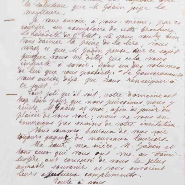 Marie Moret à Augusta Cooper Bristol, 22 décembre 1885