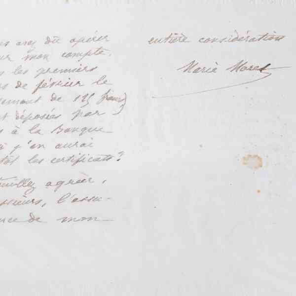 Marie Moret à Offroy et Cie, 1er mars 1886