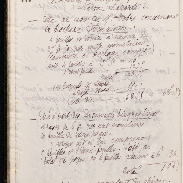 Marie Moret à Théophile Tholozan, 6 août 1897