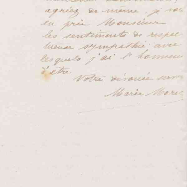 Marie Moret à Joseph-François-Marie Pouliquen, 19 février 1874