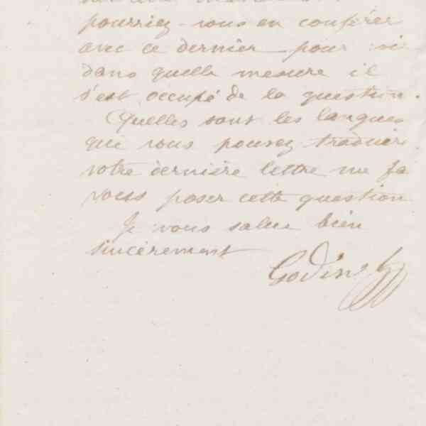 Jean-Baptiste André Godin à monsieur Delaruelle, 3 décembre 1873