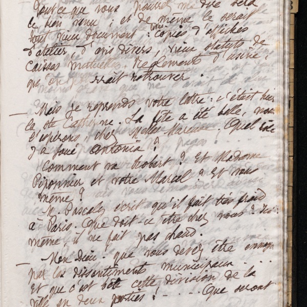 Marie Moret à Antoine Piponnier, 26 novembre 1896