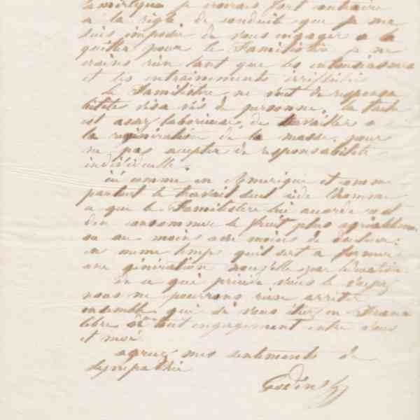 Jean-Baptiste André Godin à monsieur L. Louis, 10 septembre 1867