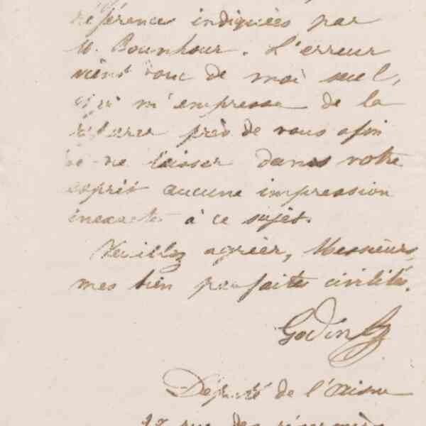 Jean-Baptiste André Godin à monsieur Béjot et Cie, 19 janvier 1873