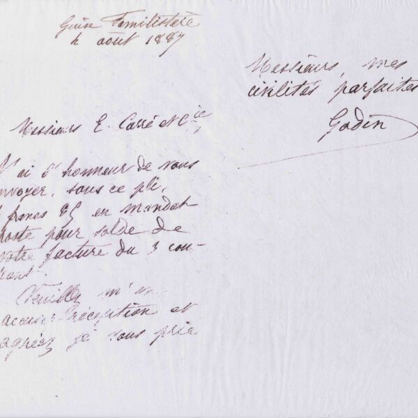 Marie Moret à La Chemiserie spéciale, 4 août 1887