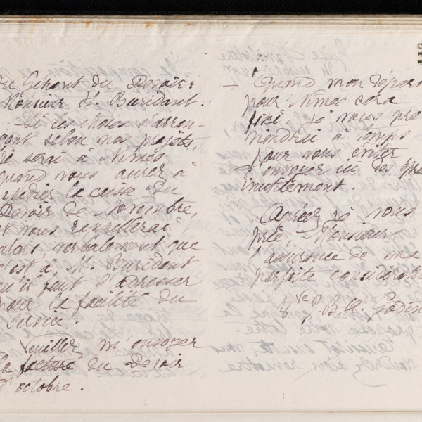 Marie Moret à monsieur Chastanier, 24 octobre 1897