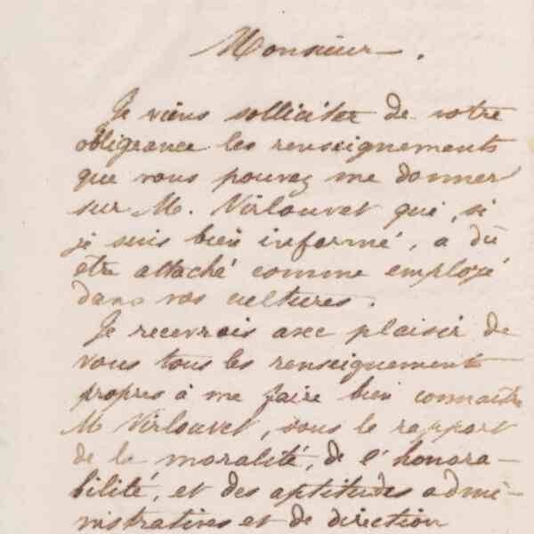 Jean-Baptiste André Godin à monsieur Bataille, 28 février 1873
