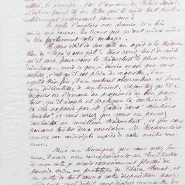 Marie Moret à Marie Howland, 18 avril 1878