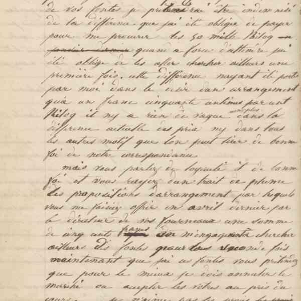 Jean-Baptiste André Godin au gérant de la Société anonyme des hauts-fourneaux, usines et charbonnages de Marcinelle et Couillet, 29 mai 1849