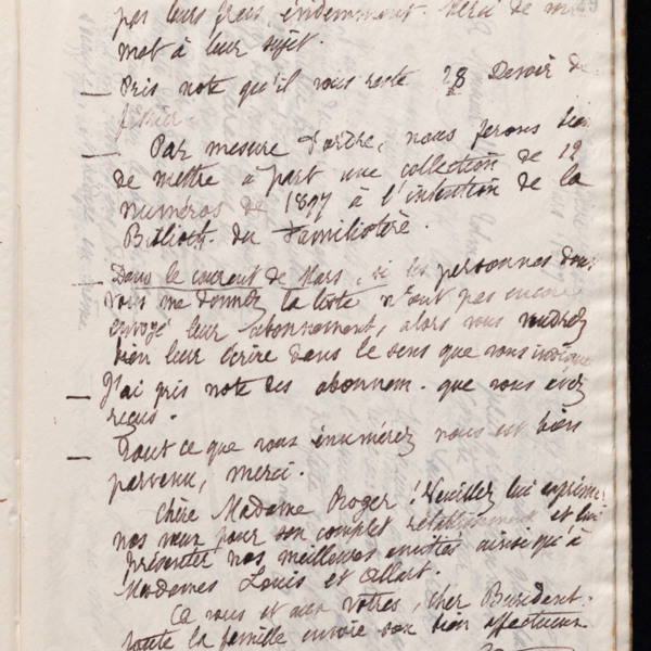 Marie Moret à Henri Buridant, 27 février 1897