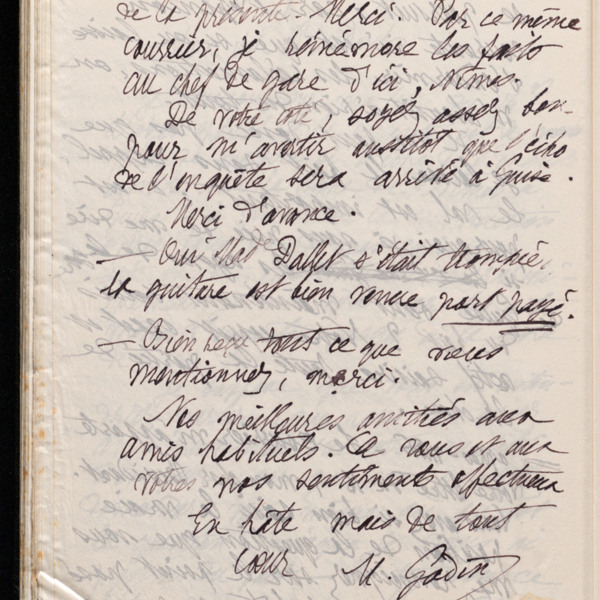 Marie Moret à Henri Buridant, 17 novembre 1897