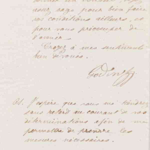 Jean-Baptiste André Godin à Alfred Denisart, 14 janvier 1874