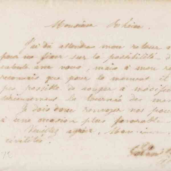 Jean-Baptiste André Godin à monsieur G. Rhein, 24 décembre 1872