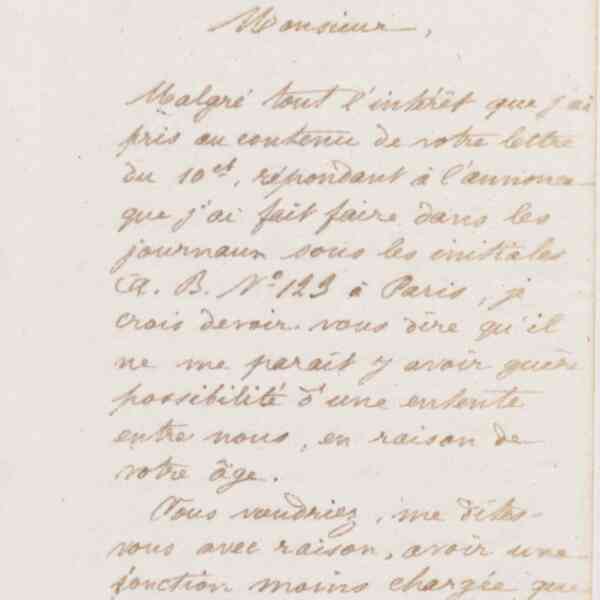 Jean-Baptiste André Godin à monsieur Gauché, 16 janvier 1874