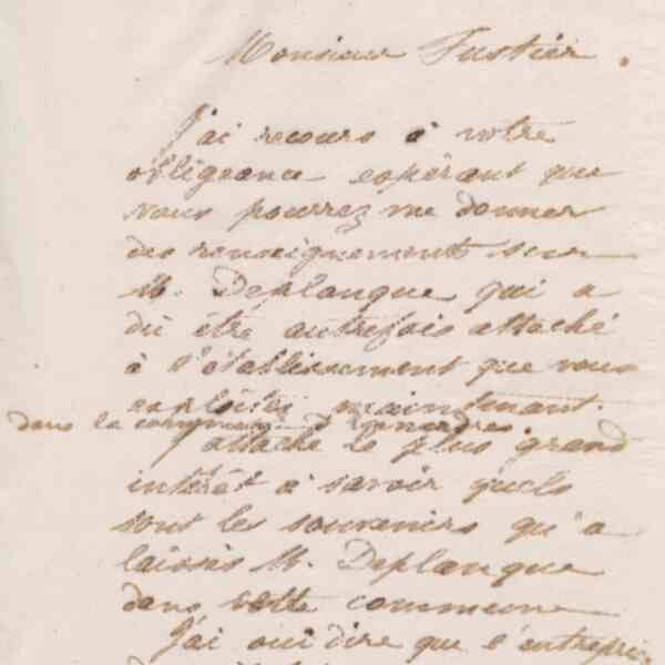 Jean-Baptiste André Godin à monsieur Fustier, 15 février 1873