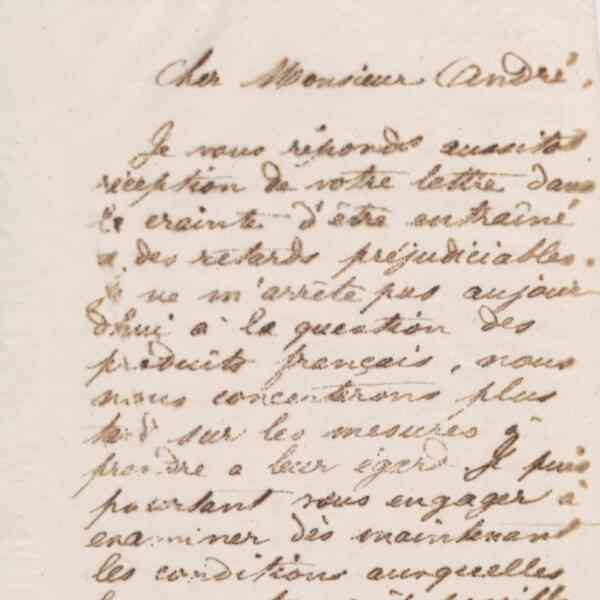 Jean-Baptiste André Godin à Eugène André, 18 février 1873