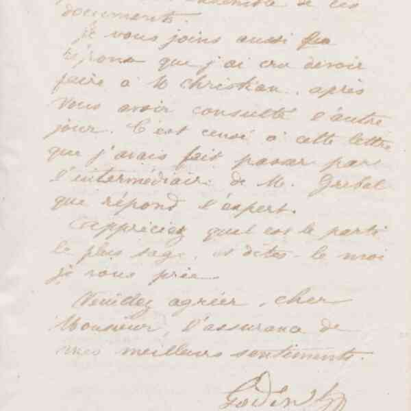 Jean-Baptiste André Godin à Guillaume Ernest Cresson, 25 novembre 1873
