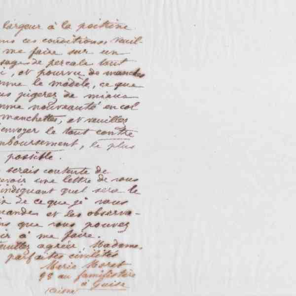 Marie Moret à madame Day-Fallette, 10 octobre 1875