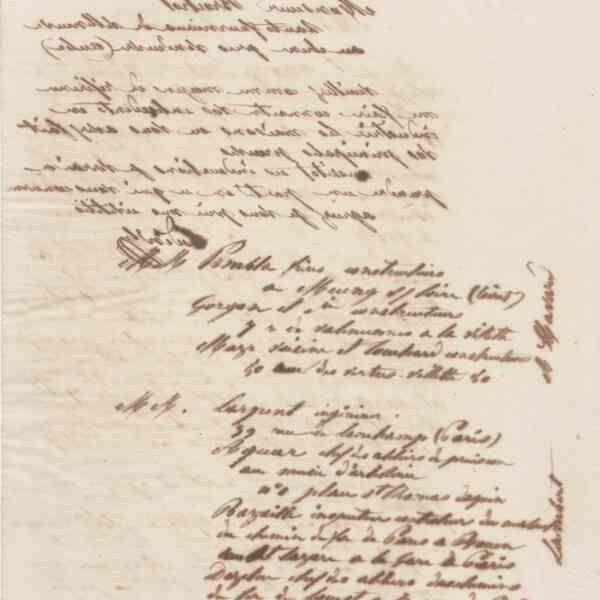 Jean-Baptiste André Godin à messieurs Pombla frères, Gorgon et Cie, Maze, Voisine et Touchard, Larpent, Aquar, Bazaille, Dezelu, 16 octobre 1861