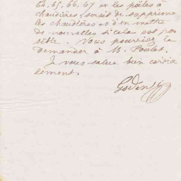 Jean-Baptiste André Godin à monsieur Delaruelle, 16 janvier 1874