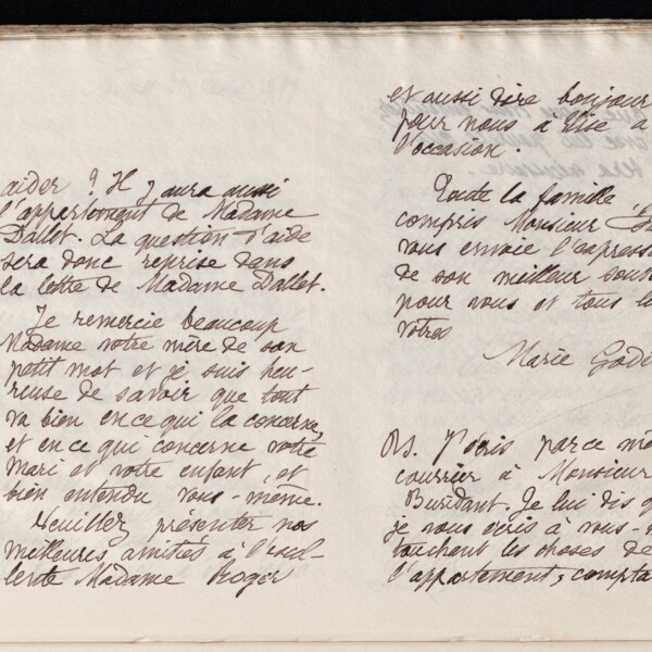 Marie Moret à Eugénie Louis, 31 mars 1897