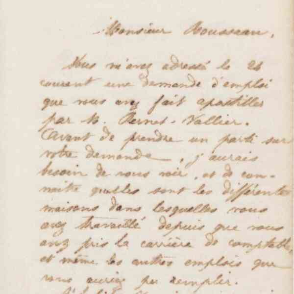 Jean-Baptiste André Godin à monsieur Rousseau, 30 juin 1872