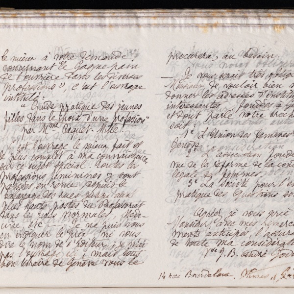 Marie Moret à Henri Roehrich, 10 mars 1896