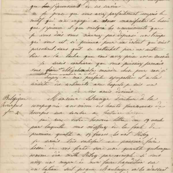 Jean-Baptiste André Godin aux gérants de La Démocratie pacifique, 31 octobre 1847