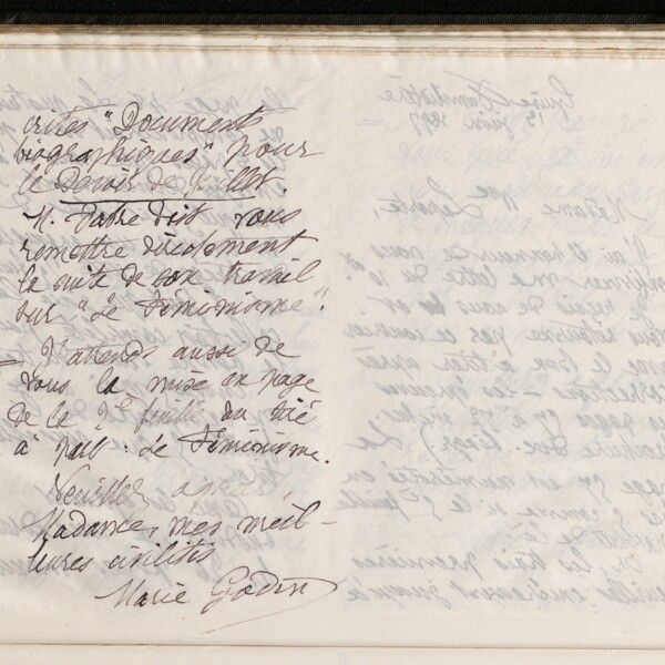 Marie Moret à madame veuve Laporte, 13 juin 1897