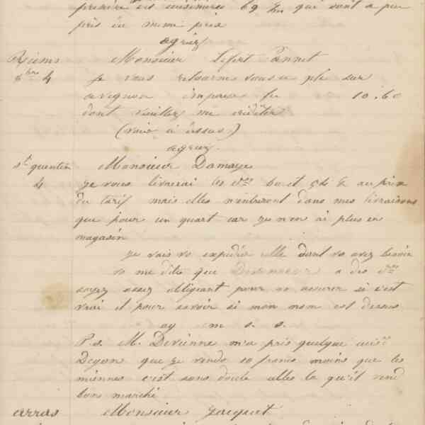 Jean-Baptiste André Godin à monsieur Houlon, 4 [octobre 1849]