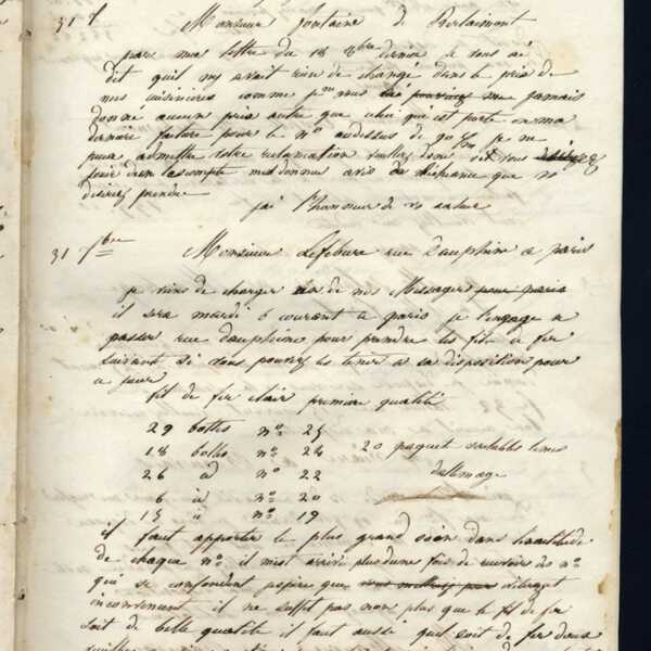 Jean-Baptiste André Godin à monsieur Lefébure, 31 décembre [1845]