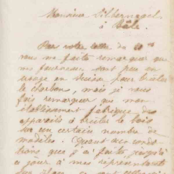 Jean-Baptiste André Godin à monsieur Silbernagel, 26 novembre 1872