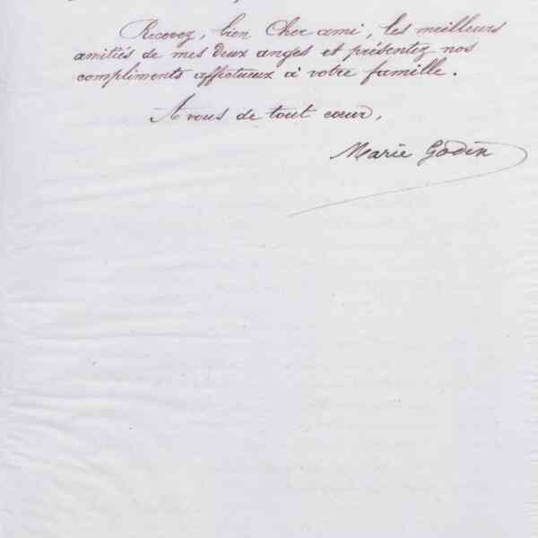 Marie Moret à Alexandre Tisserant, vers le 20 février 1888