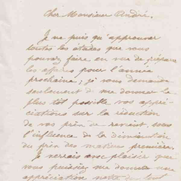 Jean-Baptiste André Godin à Eugène André, 3 décembre 1873