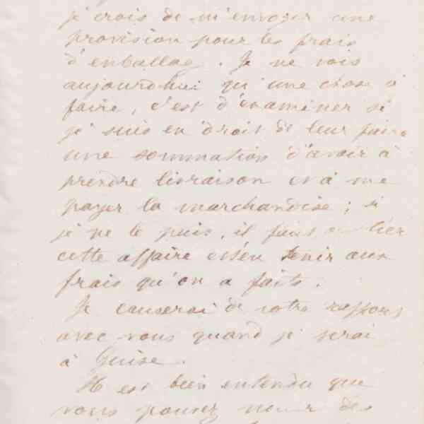 Jean-Baptiste André Godin à monsieur Delaruelle, 18 mars 1874