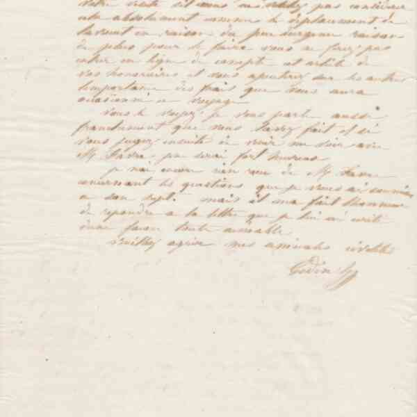 Jean-Baptiste André Godin à Victor Versigny, 14 janvier 1864