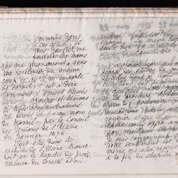 Marie Moret à François Dequenne, 22 mars 1896